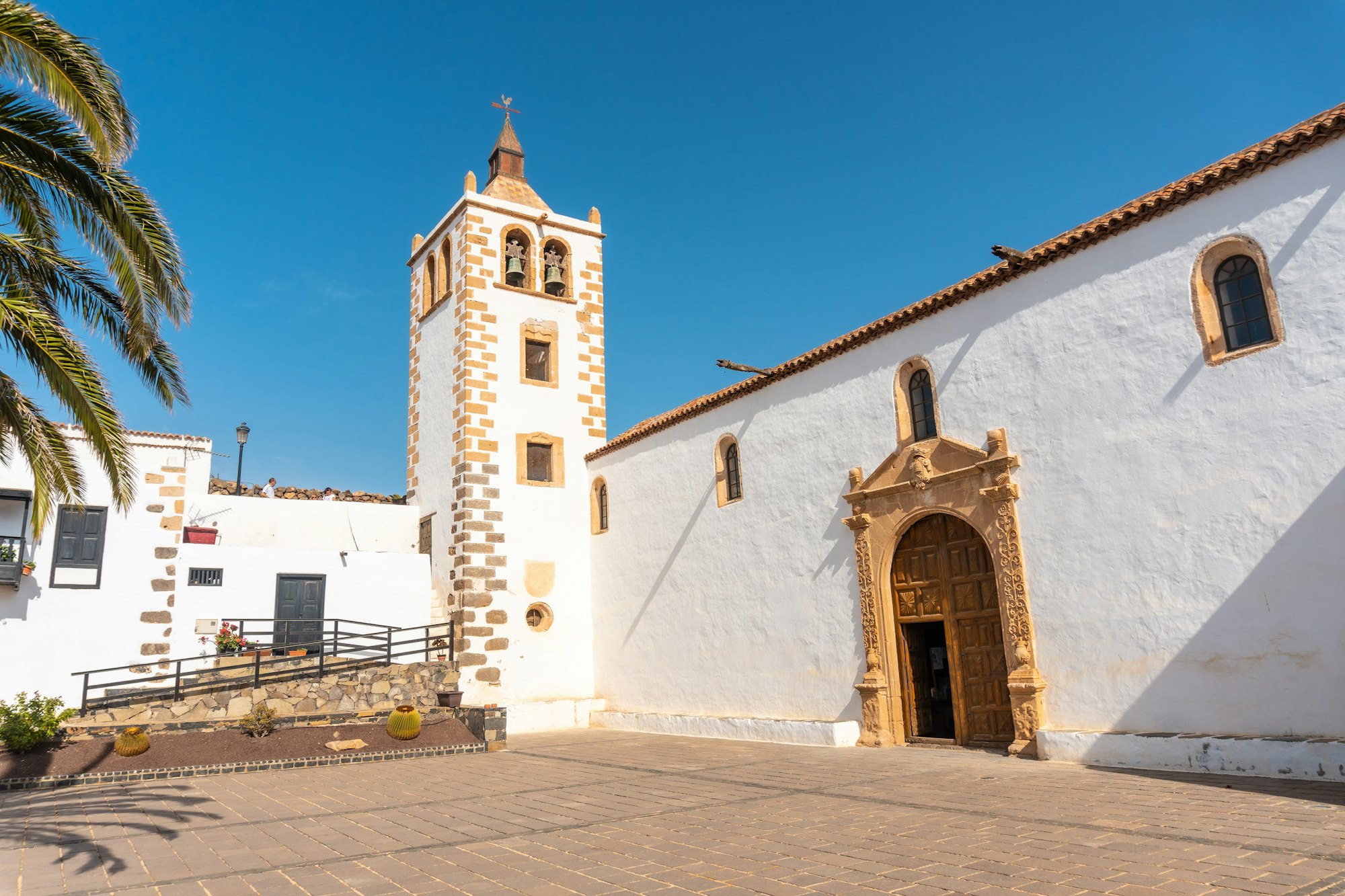 White church of Betancuria, west coast of the island of Fuerteventura